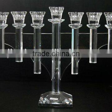 Angle Shape 7 Sticks Crystal Candle Holder for Home Decoration