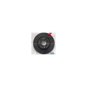 Racing brake disc for Jaguar XJ drilled and slotted rotor