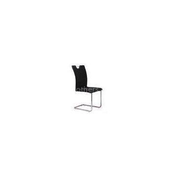 Portable Fashion High Backed Dining Chairs , Black Upholstered Dining Room Chairs