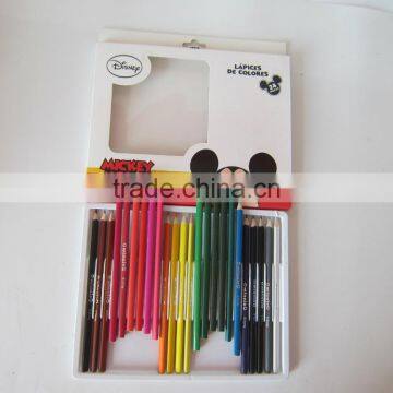 7'' 24pcs color pencils in coloe box