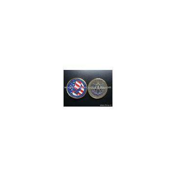 Coin, Medal, Key chain, Lapel pin, Metal badge, Insignial, Metal emblem, Embroidery, Magnet