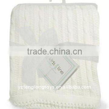 Cable Chenille Knit Blanket