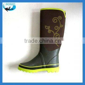 high heels women rubber rain boots