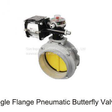 single flange pneumatic butterfly valve of asphalt mixing plant and concrete batching plant