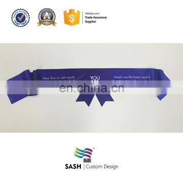 Cheap custom logo satin sash