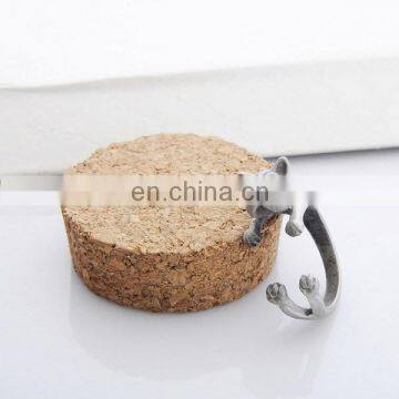 Fashion Design Gold Plated Dog Open Ring Animal Style Cuff Ring photo-2