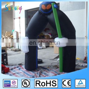 SUNWAY Inflatable Archway Entrance Inflatable Halloween Skeleton