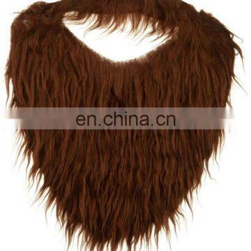 party furry brown and grey Beard or Mustache Combo for halloween festival use