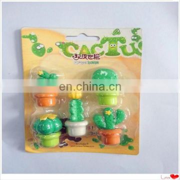 promotional cactus shaped puzzle eraser