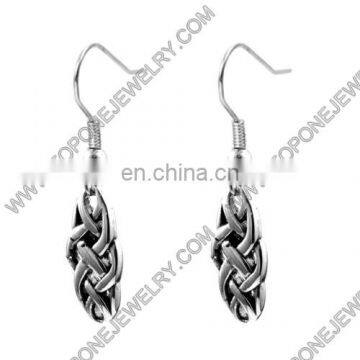 Blossom Snowflake Stainless Steel Celtic Dangling Earring photo-4