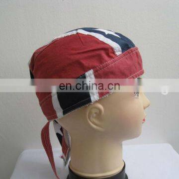 Promotional multi color cotton bandana cap children's cotton printing pirate hat custom printing pirate hat