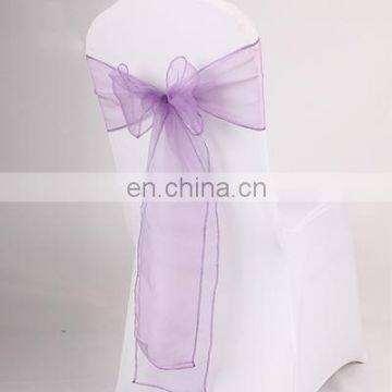 2015 Various Sizes Decorative Long Purple Organza Chair Bows