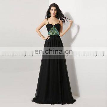 Captivating Dresses With Plunging Necklines Evening Dresses AJ012 Long Dresses Chiffon Pleats Spaghetti Straps