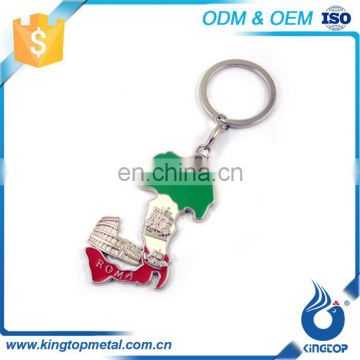 Tourist Souvenir Different Countries Custom Acylic Key Blanks Decorative Keychain Crystal 3D