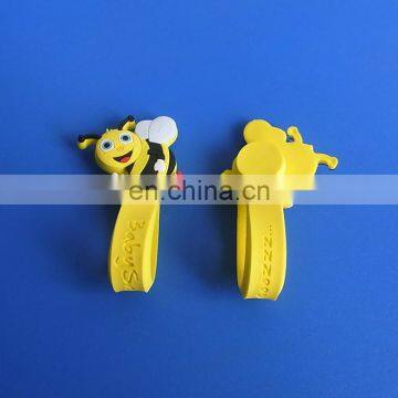 bee pvc earphone cable cord holder magnetic cable holder