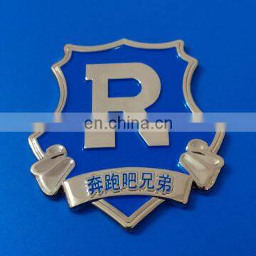 custom 3d metal sticker with 3m adhesive back