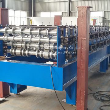 Double Layer Ibr Trapezoidal Metal Aluminum Roofing Roll Forming Machine