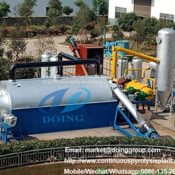 How does a full-automatic continuous waste tire to fuel oil pyrolysis plant work？