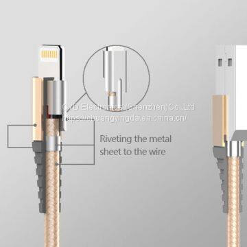 MFi Lightning Cable With Aluminum Connector and Metal Nylon Braided Cable, 1m/1.8m 2.4a photo-2