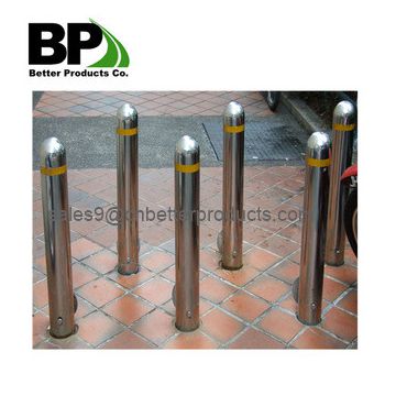 galvanized or powder coated steel road bollards for parking lot