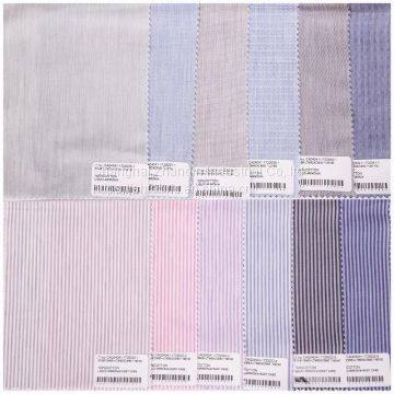 Yarn dyed 100 cotton factory supply combed shirt woven cotton fabric for wholesale decent quality