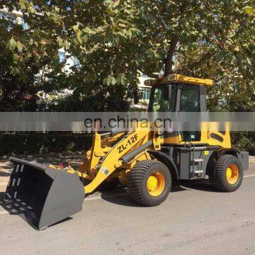 1.2ton 4 wheel drive,12-16.5 tire small hydraulic front mini loader