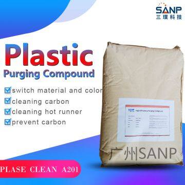 Injection stop producing a lot of carbide? choose PlasE Clean A201 purging compound