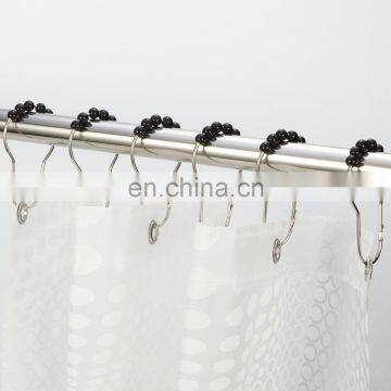 Amazer Shower Curtain Hooks Rings, Stainless Steel Shower Curtain Rings and Hooks-Set of 12-Black photo-2