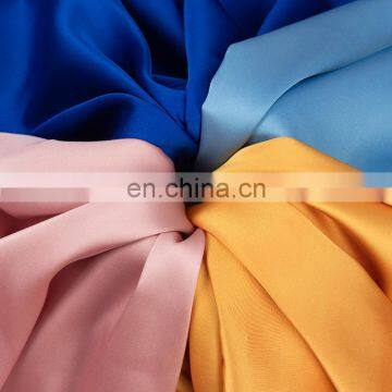 100% polyester woven soild dyed shiny satin fabric for high quality dress