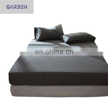 100% Cotton Knit Fabric Fitted Sheet  Mattress Protector Queen Size Mattress Cover Four Side Elastic