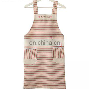 Chinese supplier competitive price pinafore stripes dog shape BBQ cooking kitchen linen apron