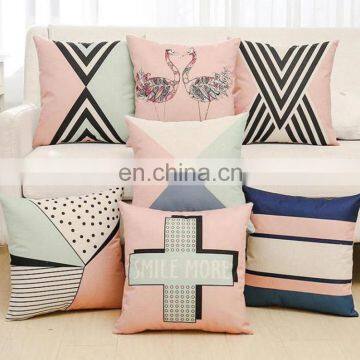 English Alphabet Geometric Pattern Car Sofa Bed Fashion Cushion photo-6