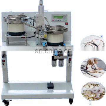 Automatic nail bead attaching riveting machine pearl fixing machine bead embroidery machine