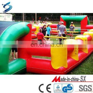 Portable Shooting Targets Inflatable Soap Water Polo Field Inflatable Indoor Rugby Soccer Football Field for Sale