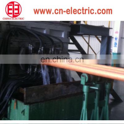 Horizontal continuous casting machine for copper rods/brass strips