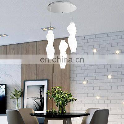 Plastic Shade Designer Modern Indoor Pendant Lighting Hanging Lamp For Home photo-3