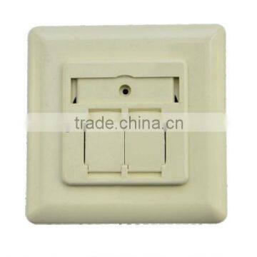 wall mounted outlet with dual STP cat5e jack