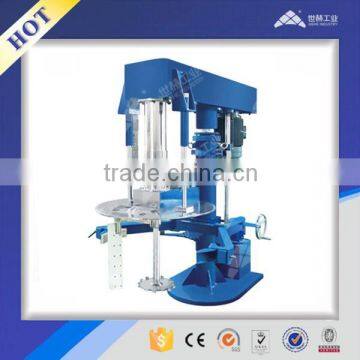 coaxial hydraulic lifting high speed dispersion mixer with wall scraper suitable for high viscosity material