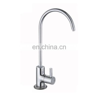 European Style long neck 3 way brass kitchen sink faucet