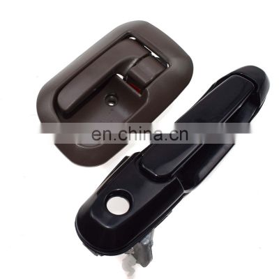 Free Shipping!Set 2 Black Outside Brown Inside Front Left Door Handles For 98-03 TOYOTA SIENNA