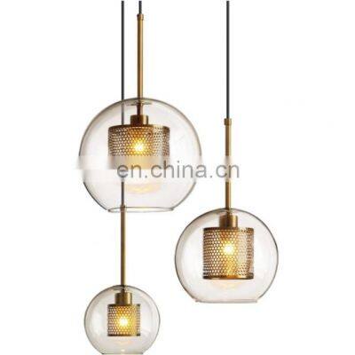 Hot Selling Glass Barbed Wire Nordic Pendant Lamp E27 Decorative Lighting For Bedroom Cafe