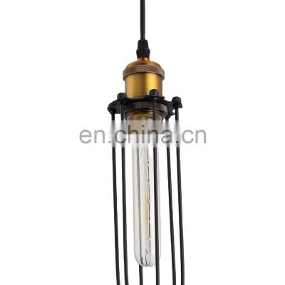 Retro American Iron Chandelier Single Head Black Industrial Style Restaurant Decoration Chandelier Lighting