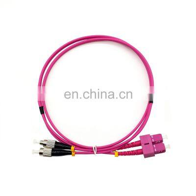 SC FC Duplex Multi Mode OM4 Optical Fiber Patch cord cordon de raccordement en fibre Fiber Jumper SC FC fiber optic patch cord