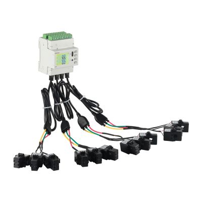 Acrel ADW210-D24Din Rail Type IOT energy meter connected by split core current transformer for three-phase circuit measurement