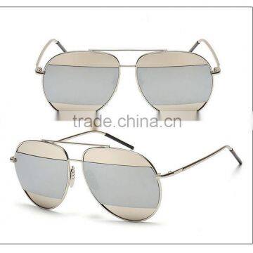 2016 New Designer Two Colors Sun Glasses Split 3 Parts Mirror Lens for Women photo-4