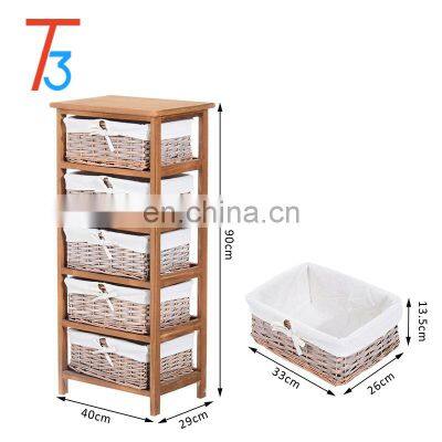 Natural Colour Solid Wooden Furniture Cabinet With Many Drawers photo-5