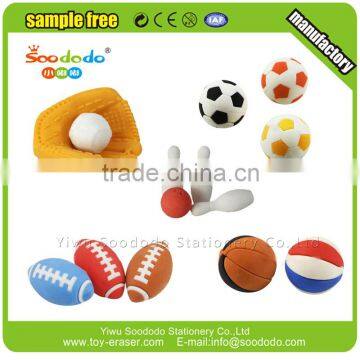 Soprt set ball Shape eraser for kids