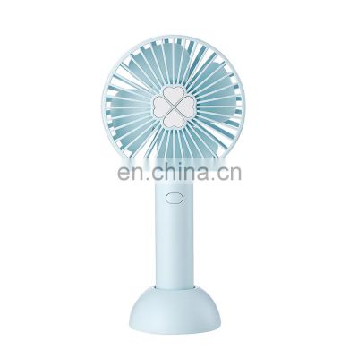 Hot Selling Lucky clover portable Hand Held Mini USB rechargeable Fan