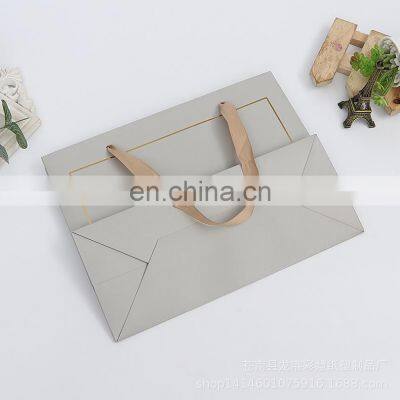 Wholesale Custom Logo Advertising Heavy Paper Shopping Bags Canvas Tote Gift Bag With String