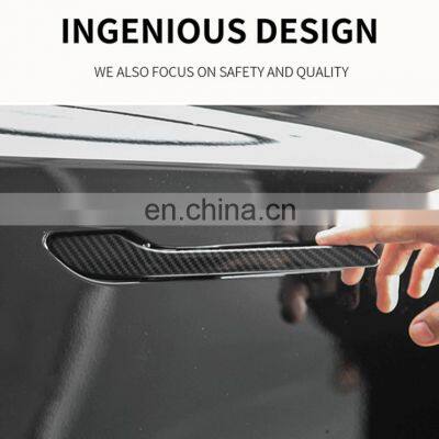 Autoaby Carbon Fiber ABS Styling Premium Durable Accessories For Tesla Model 3 Y Car Door Handle Cover Protector Sticker